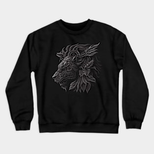 Lion decorated with Javanese ornaments Crewneck Sweatshirt